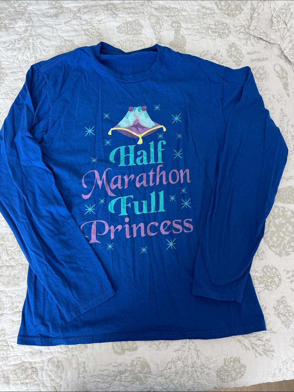 Blue "Half Marathon Full Princess" Disney shirt